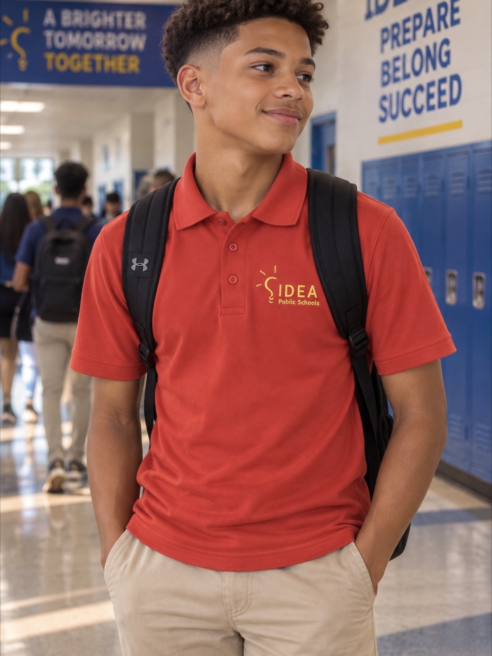 Public School Red Polo Shirt - Men's Short Sleeve